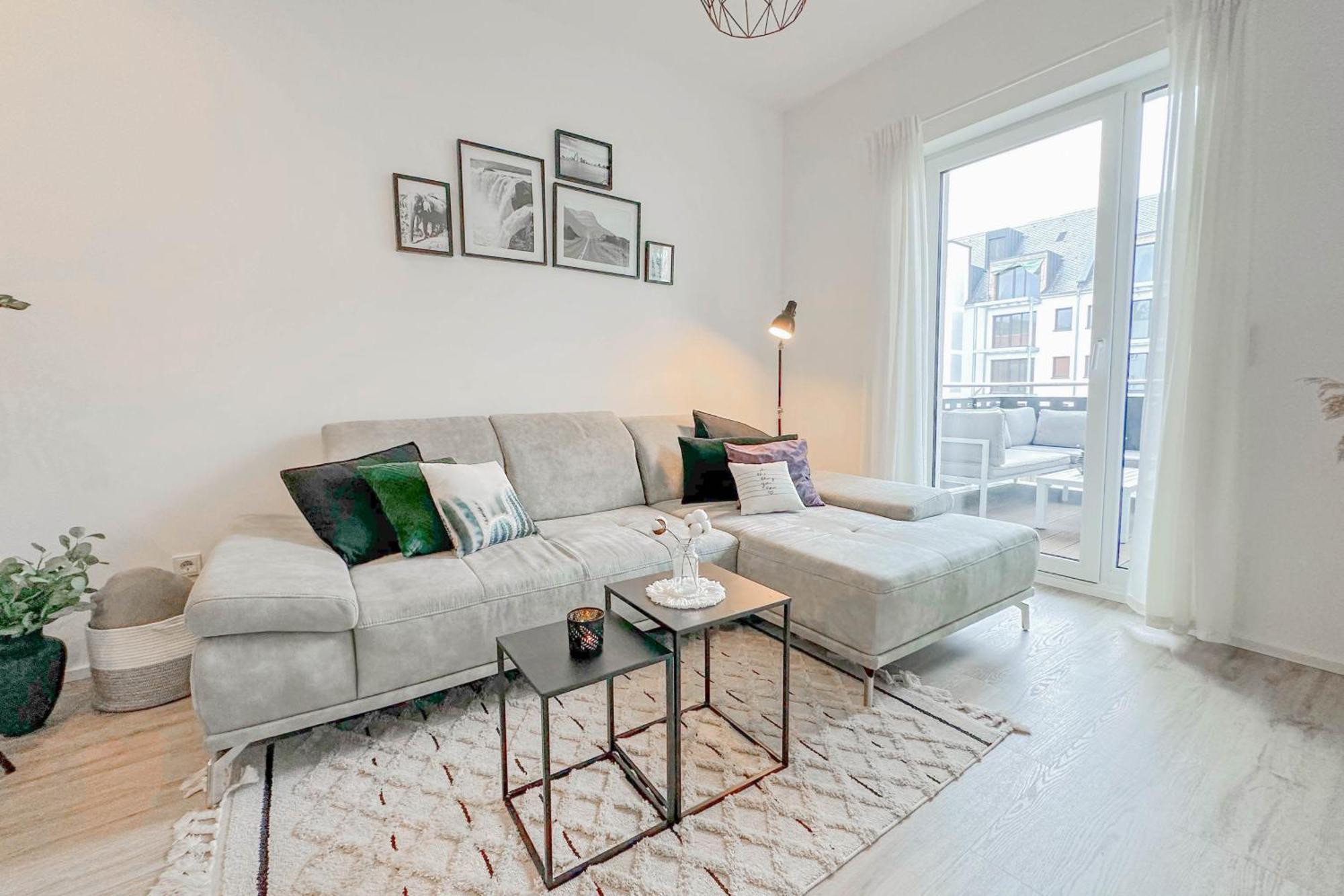 Modernes Trierer Cityloft Mit Grossem Balkon Bagian luar foto