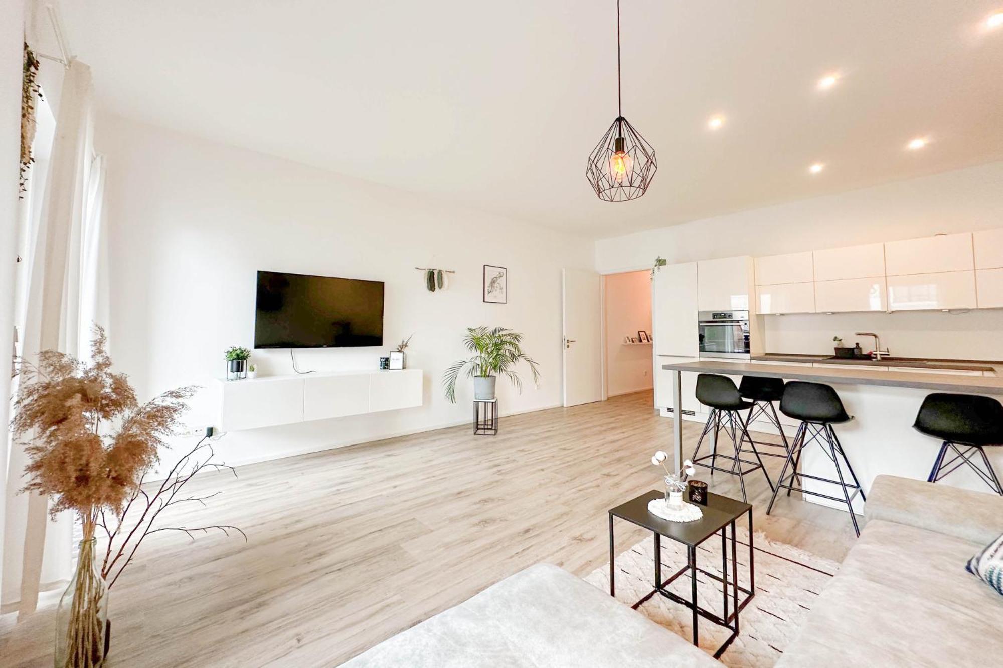 Modernes Trierer Cityloft Mit Grossem Balkon Bagian luar foto