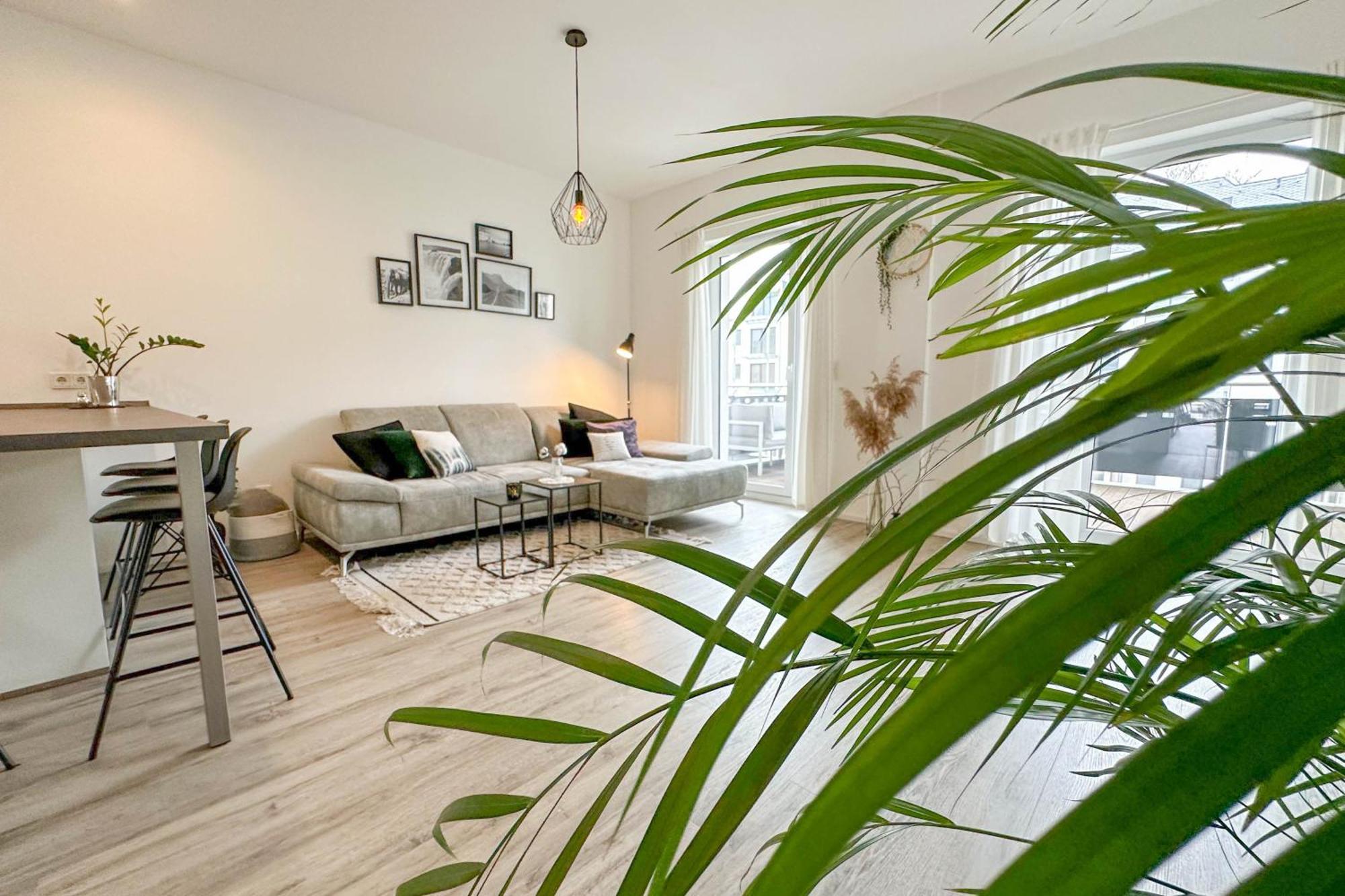 Modernes Trierer Cityloft Mit Grossem Balkon Bagian luar foto